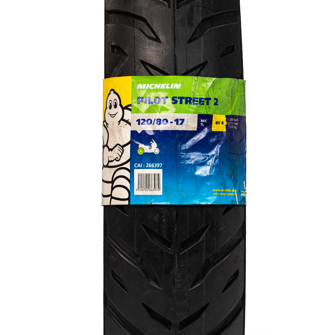 Llanta Michelin 120/80-17 PILOT STREET 2 Trasera Sellomatic - Mundimotos