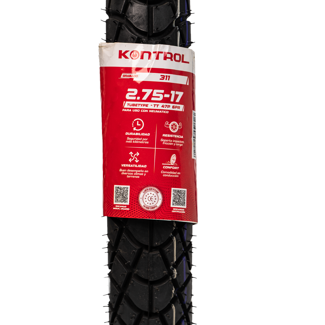 Llanta KONTROL 2.75-17 KNT311 Delantera Neumatico - Mundimotos