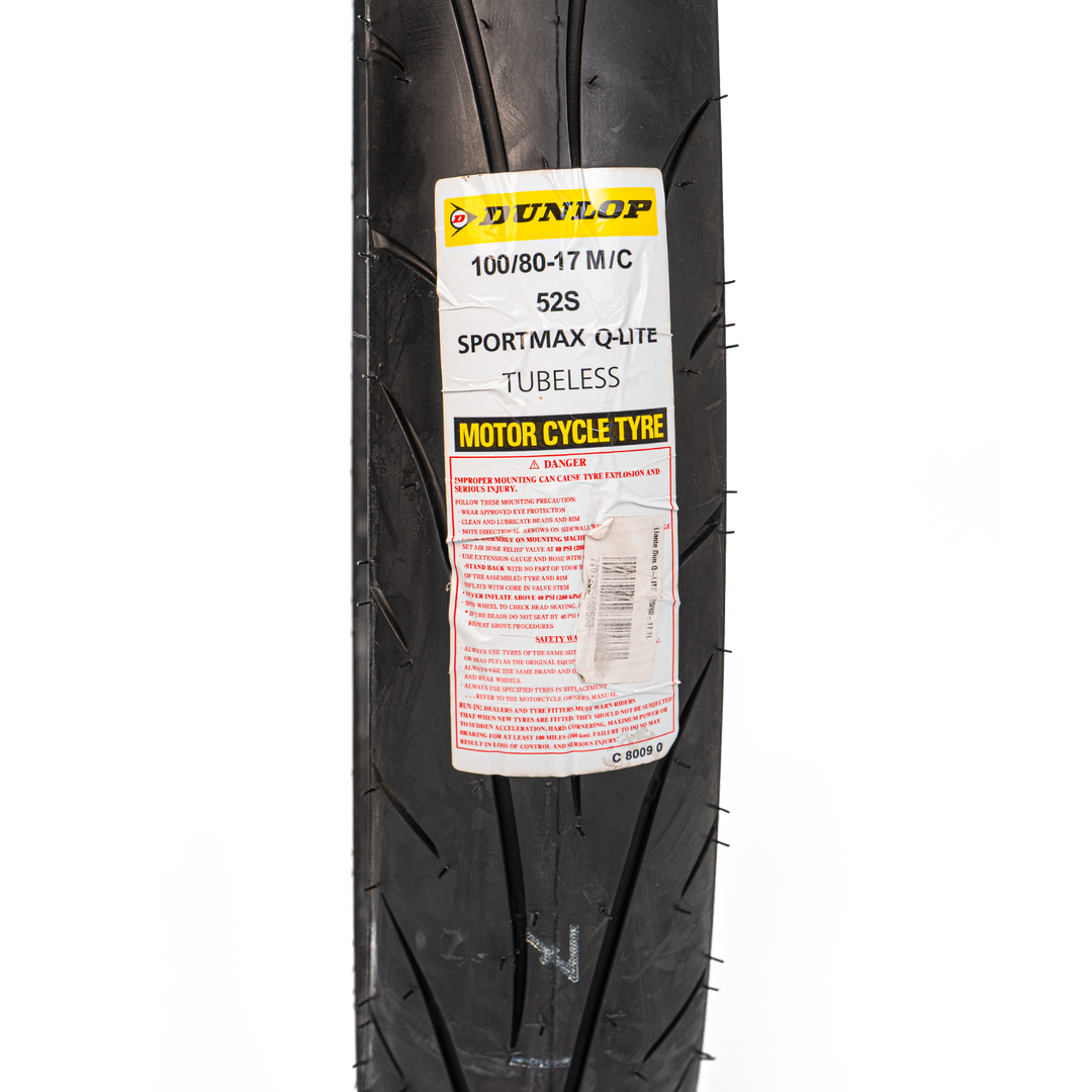 Llanta Dunlop 100/80-17 SPORTMAX Q‑LITE Delantera Sellomatic