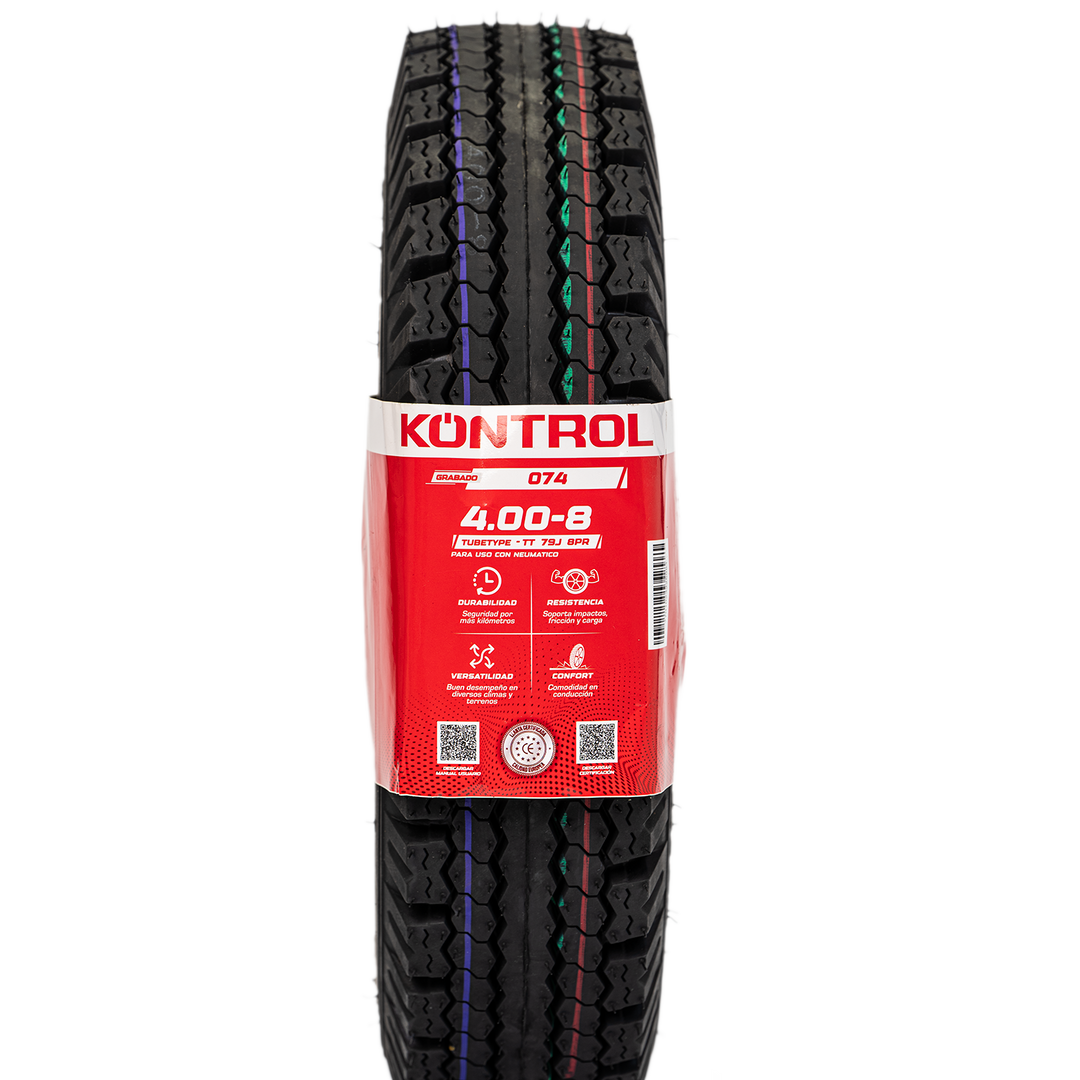 Llanta KONTROL 4.00-8 KNT074 Neumatico - Mundimotos
