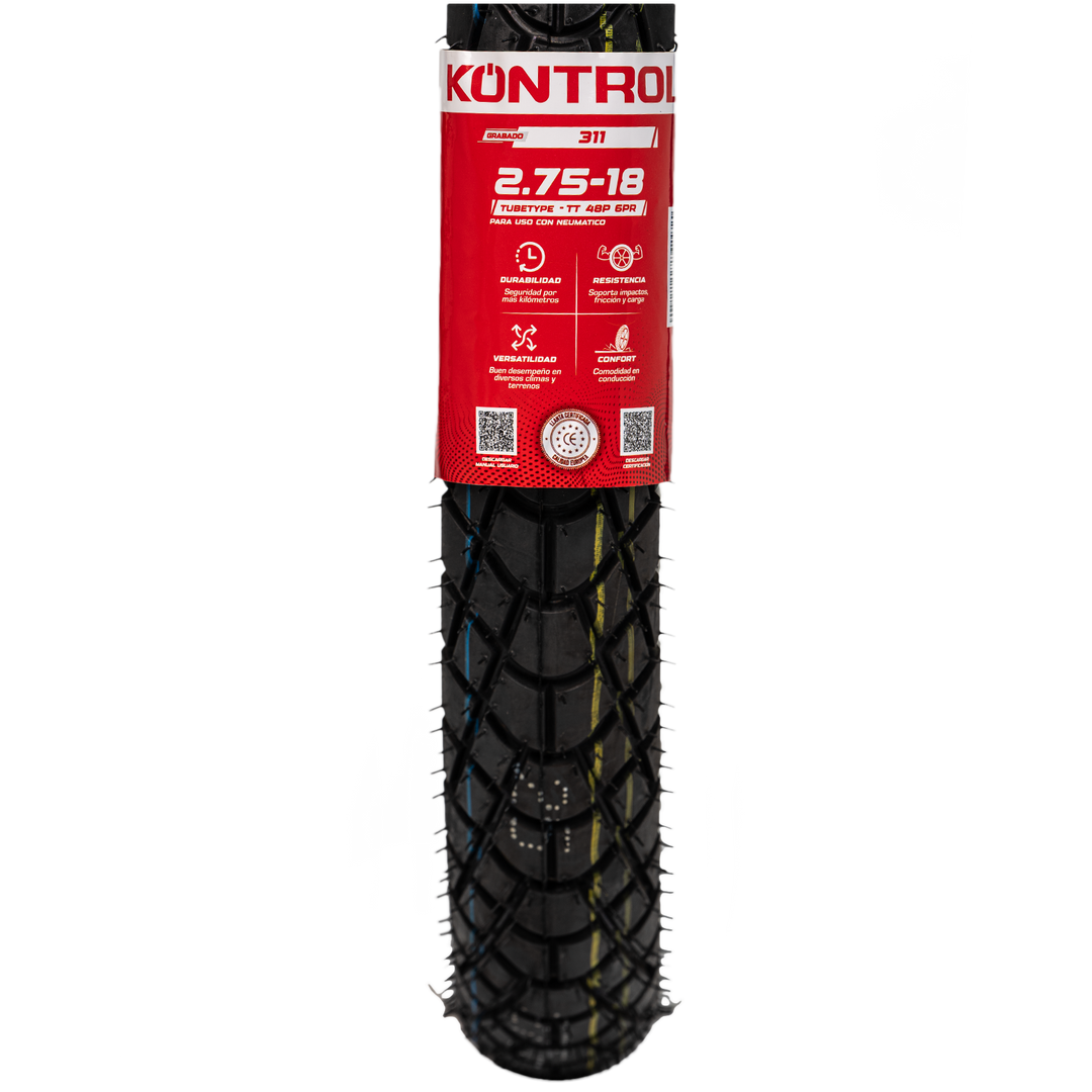 Llanta KONTROL 2.75-18 KNT311 Neumatico