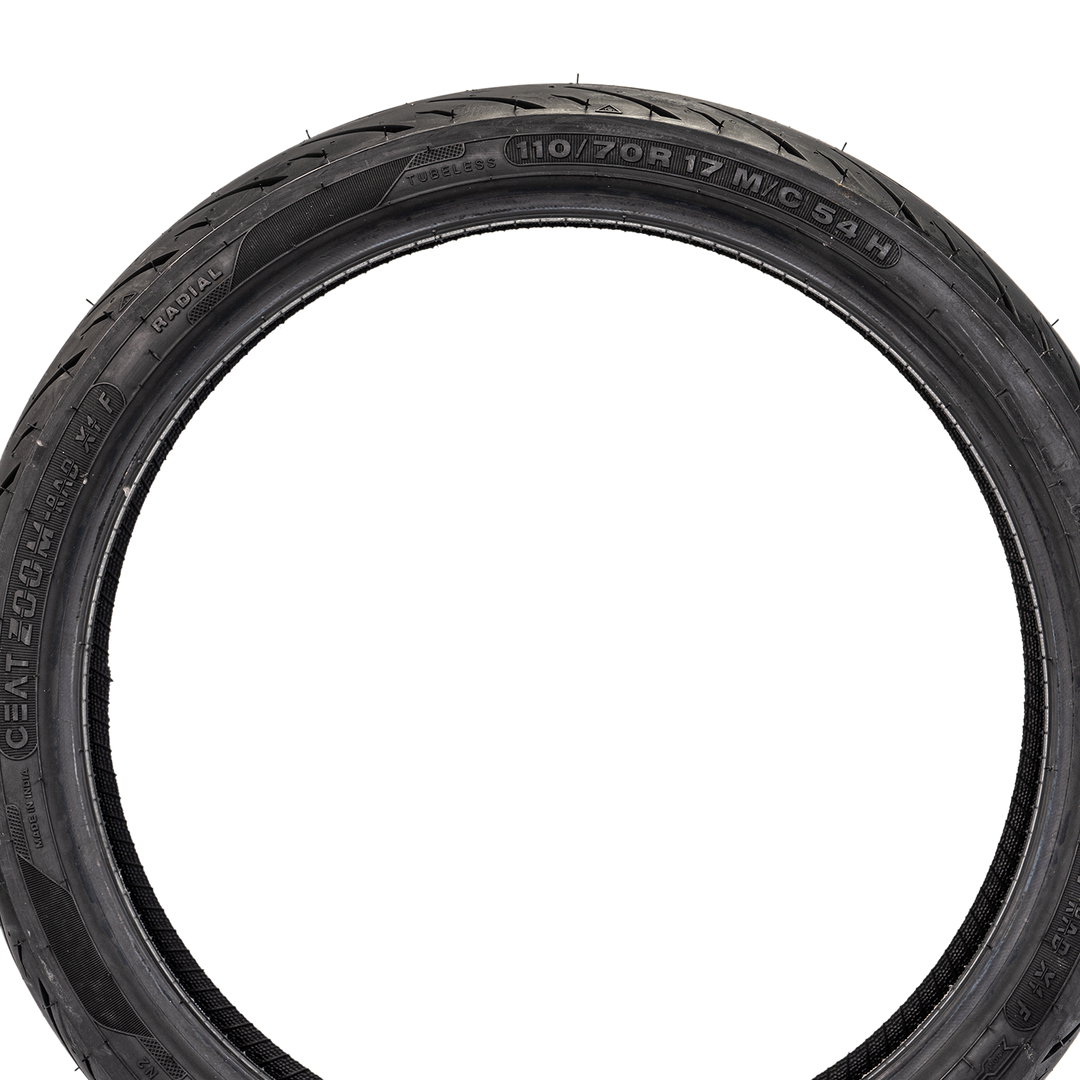 Llanta CEAT 110/70R-17 ZOOM RADIAL X1F Delantera Sellomatic - Mundimotos