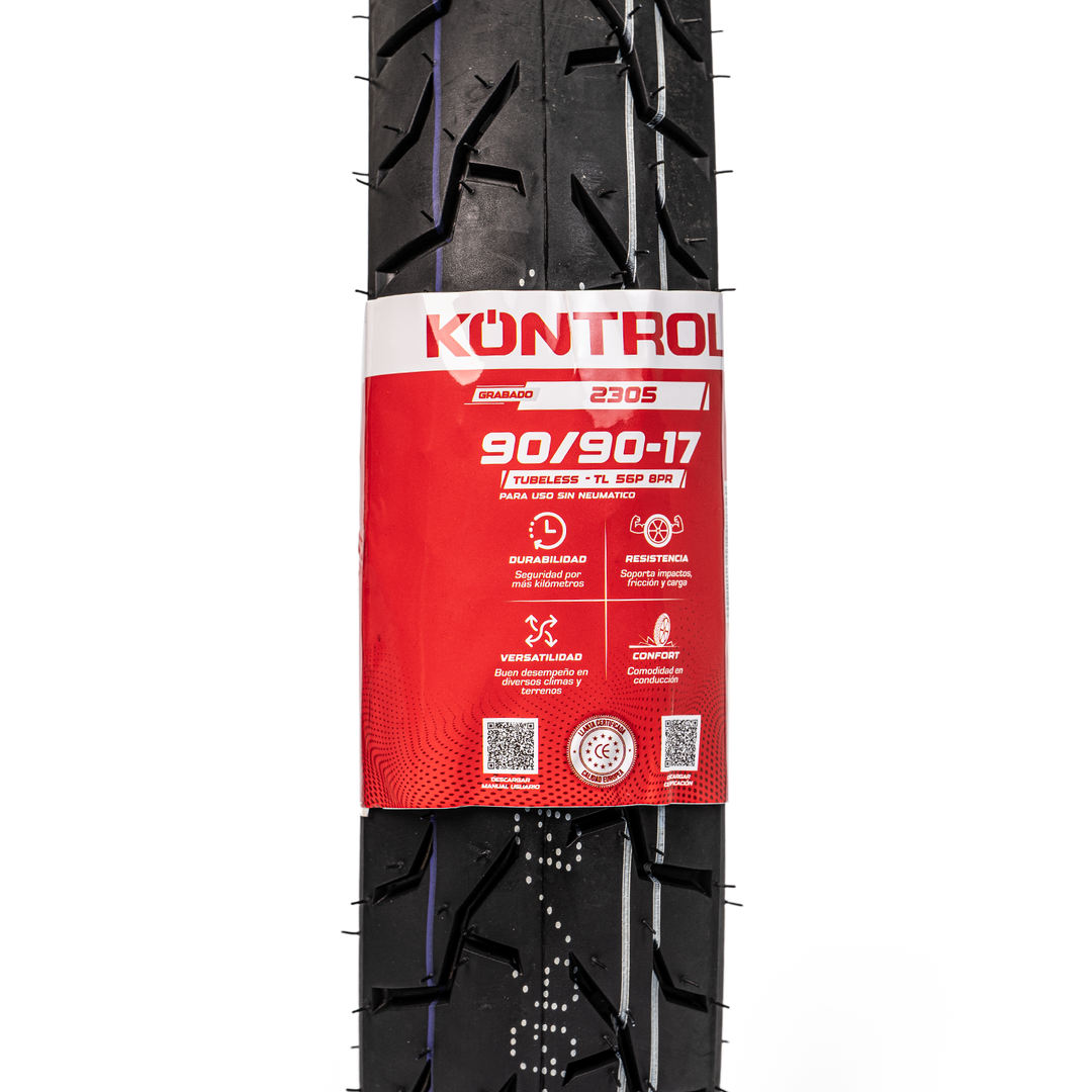 Llanta KONTROL 090/90-17 KNT2305 Sellomatic - Mundimotos