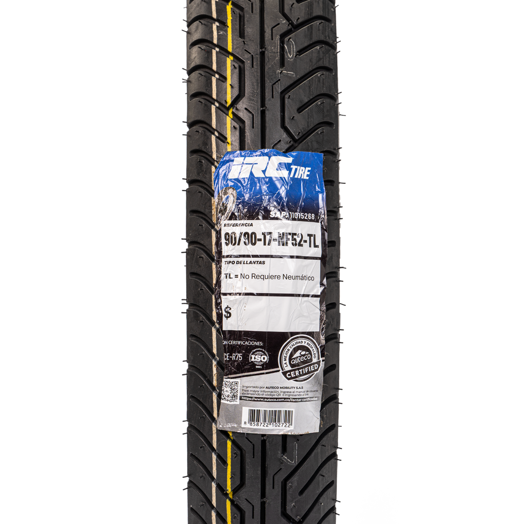 Llanta IRC 090/90-17 NF52 Delantera Sellomatic - Mundimotos