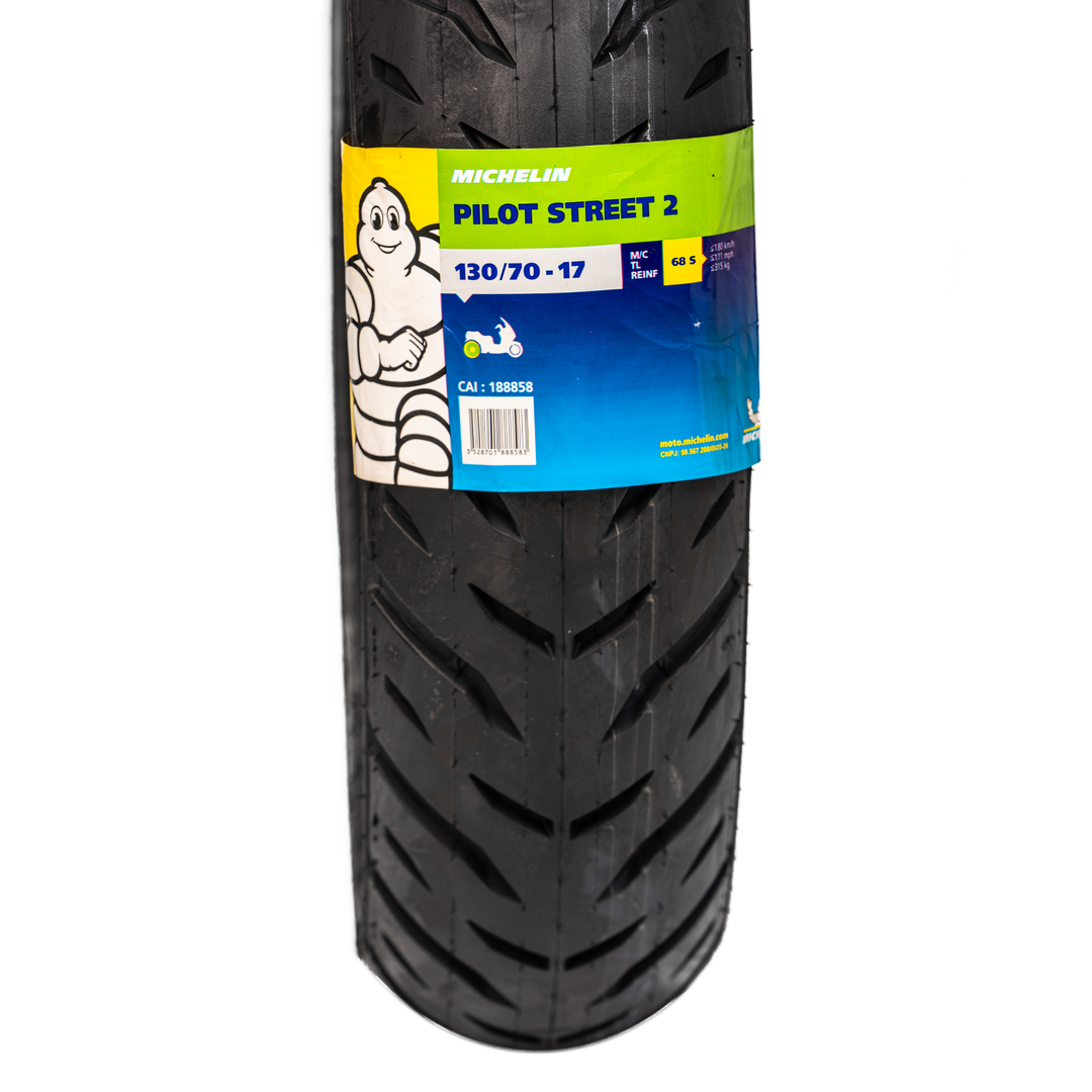Llanta Michelin 130/70-17 PILOT STREET 2 Trasera Sellomatic