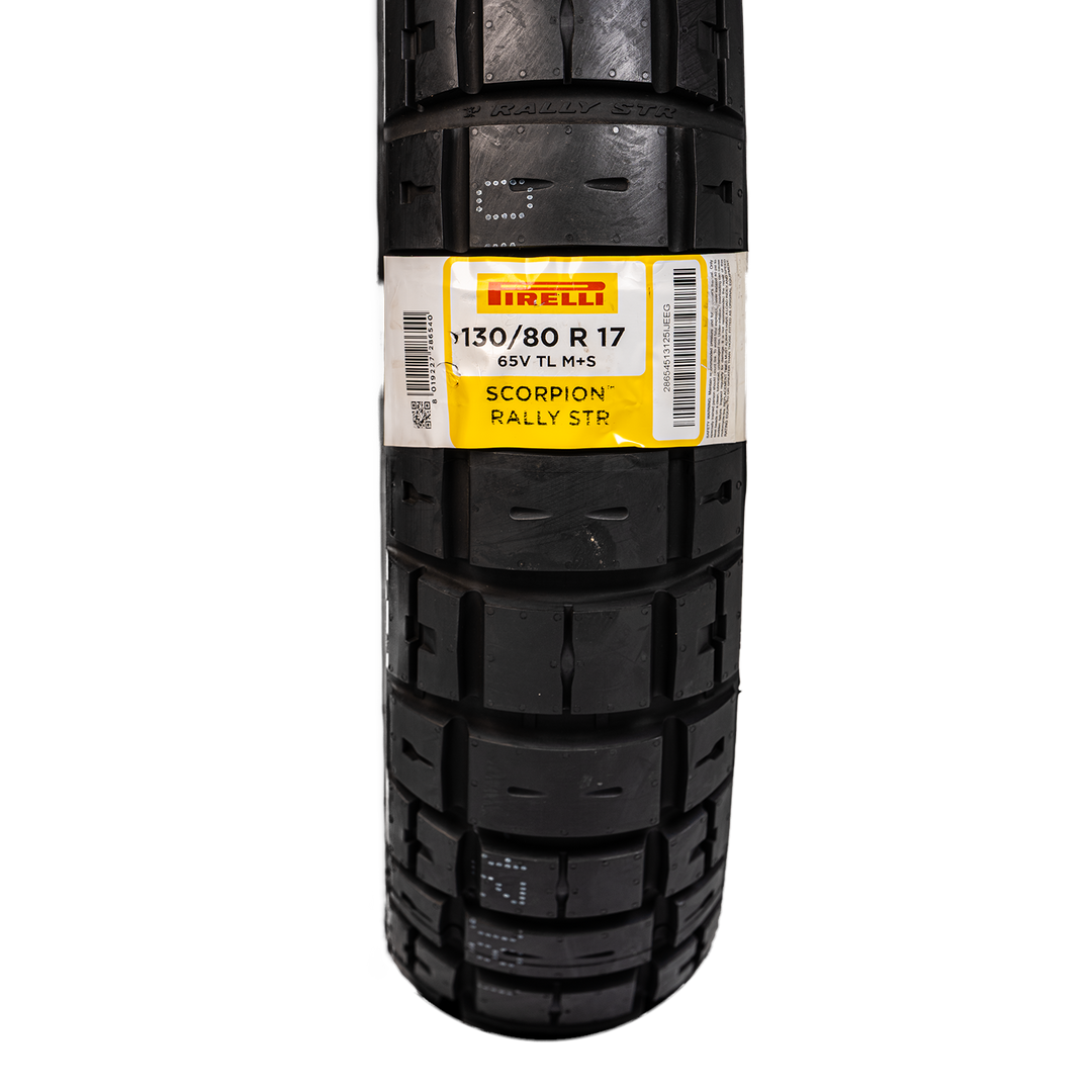 Llanta Pirelli 130/80R‑17 SCORPION RALLY STR Trasera