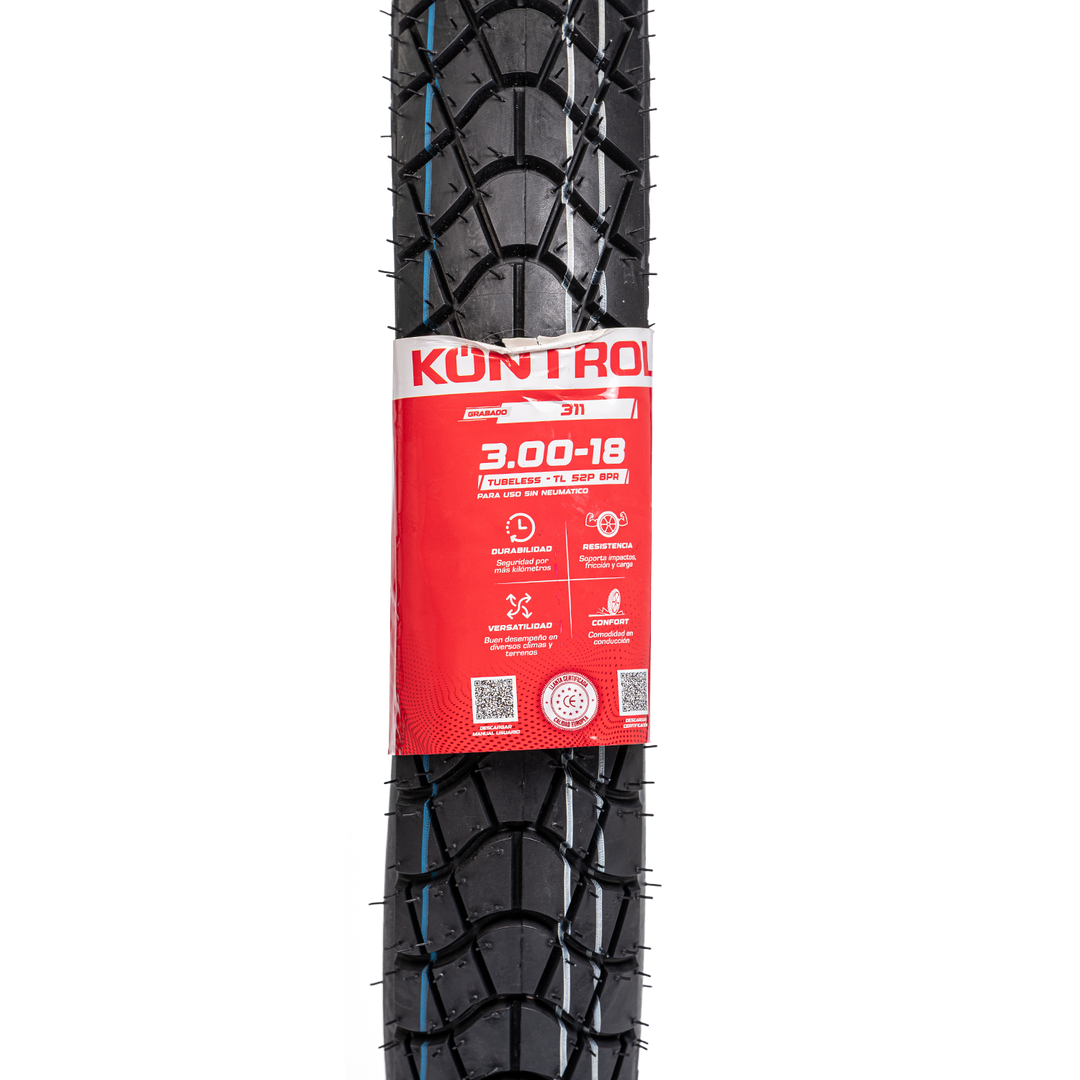 Llanta KONTROL 2.75-18 KNT311 Sellomatic - Mundimotos