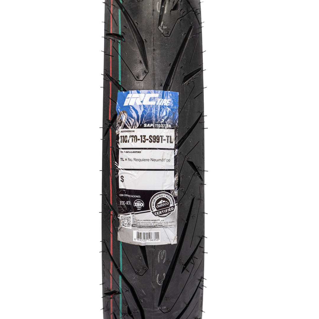 Llanta IRC 110/70-13 S99T SCOOTER SPORT Delantera - Mundimotos