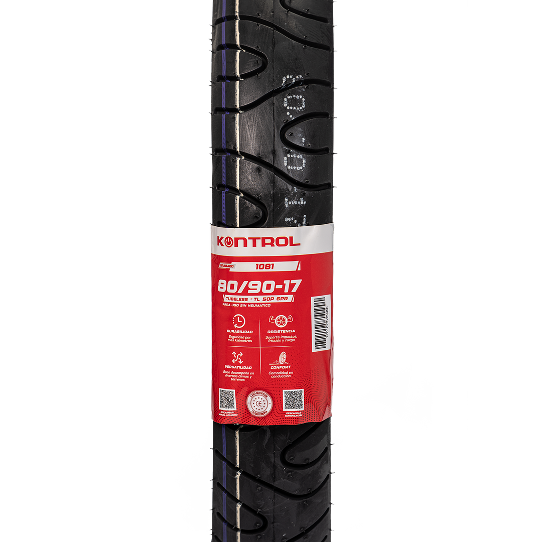 Llanta KONTROL 080/90-17 KNT1081 Sellomatic - Mundimotos