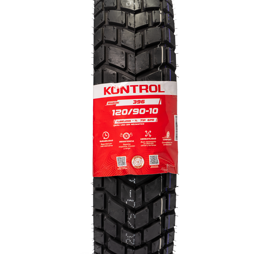 Llanta KONTROL 120/90-10 KNT396 Delantera Sellomatic - Mundimotos