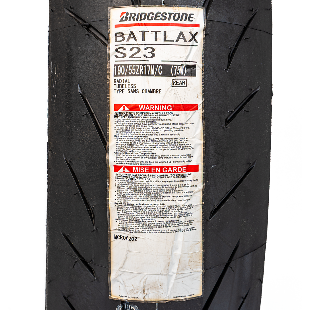 Llanta Bridgestone 190/55ZR-17 BATTLAX HYPERSPORT S23 Trasera