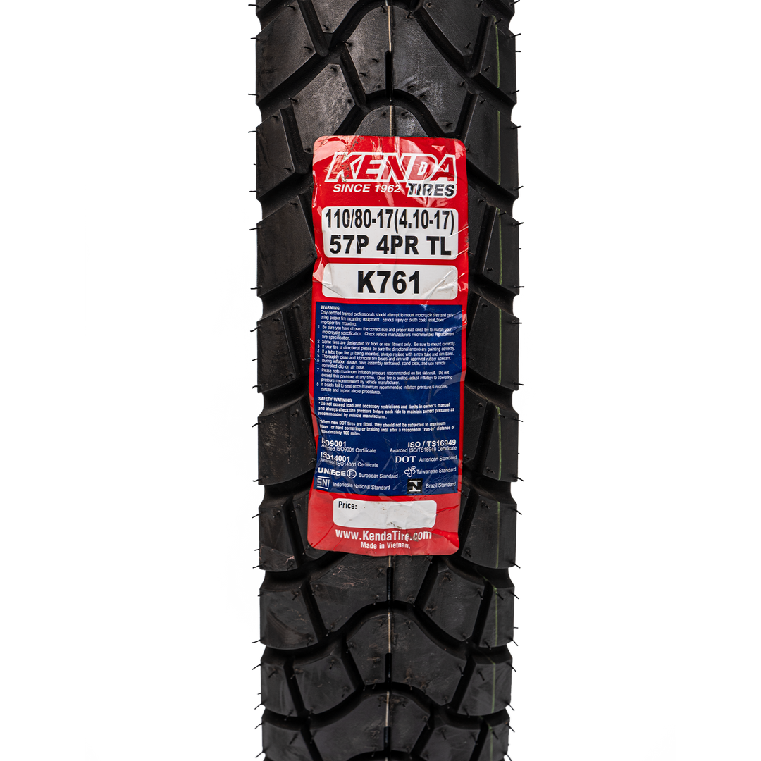 Llanta KENDA 110/80-17 K761 Trasera Sellomatic - Mundimotos