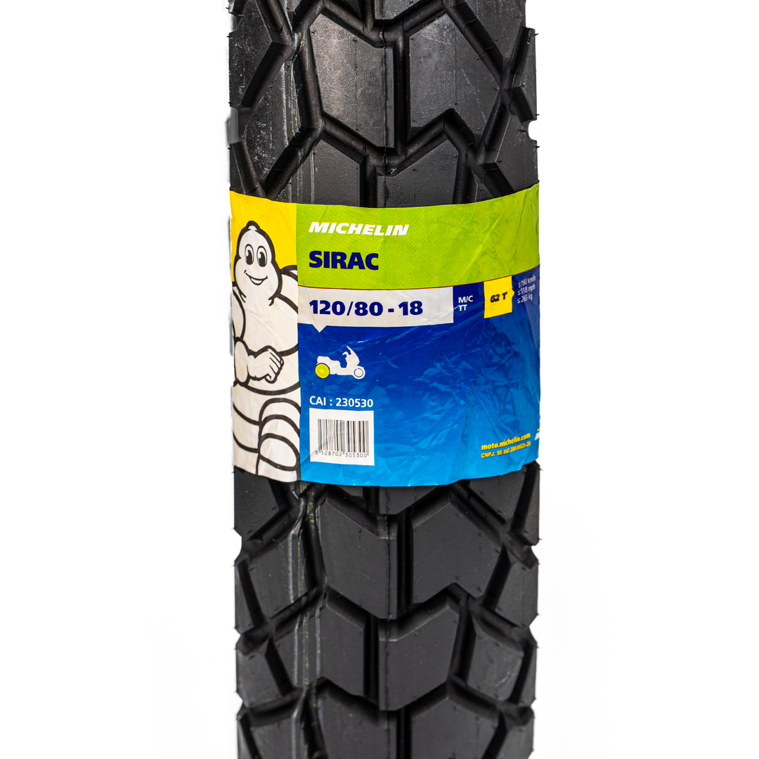 Llanta Michelin 120/80-18 SIRAC Trasera Neumatico