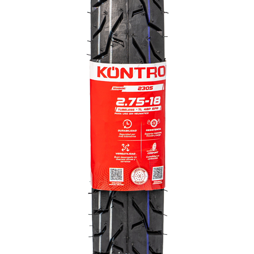 Llanta KONTROL 2.75-18 KNT2305 Sellomatic