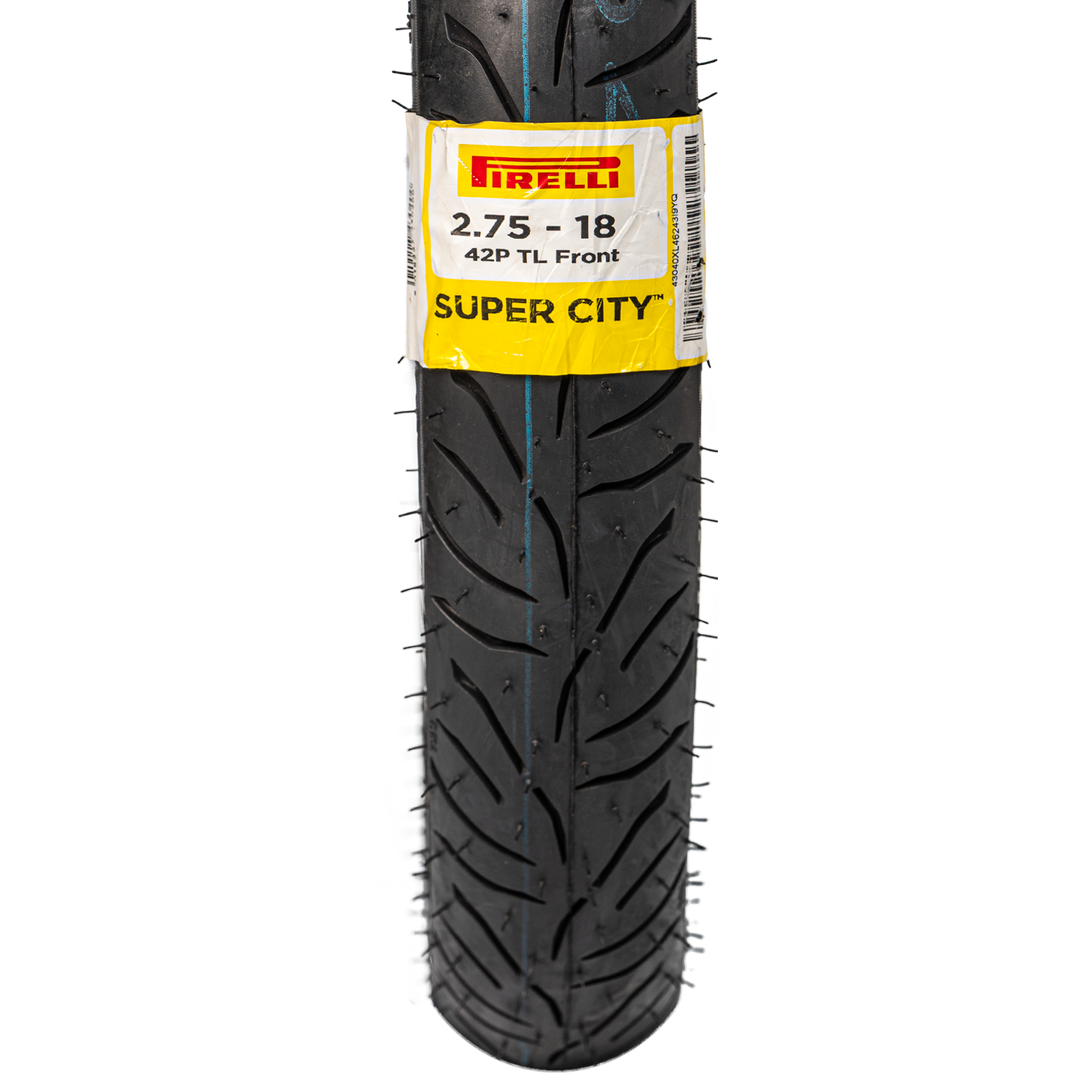 Llanta Pirelli 275-18 SUPER CITY 42P Delantera Sellomatic