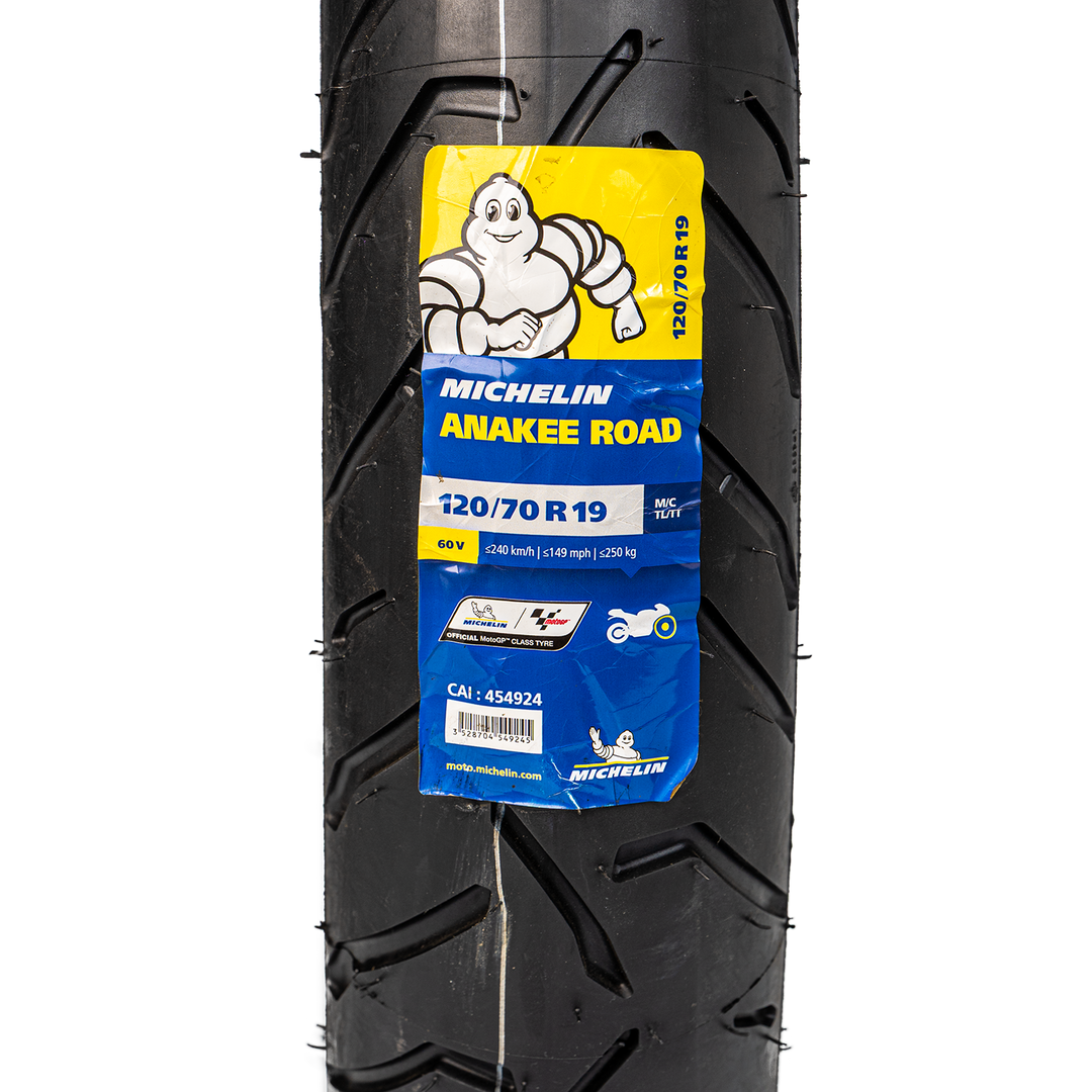 Llanta Michelin 120/70R-19 ANAKEE ROAD Delantera Sellomatic 60V