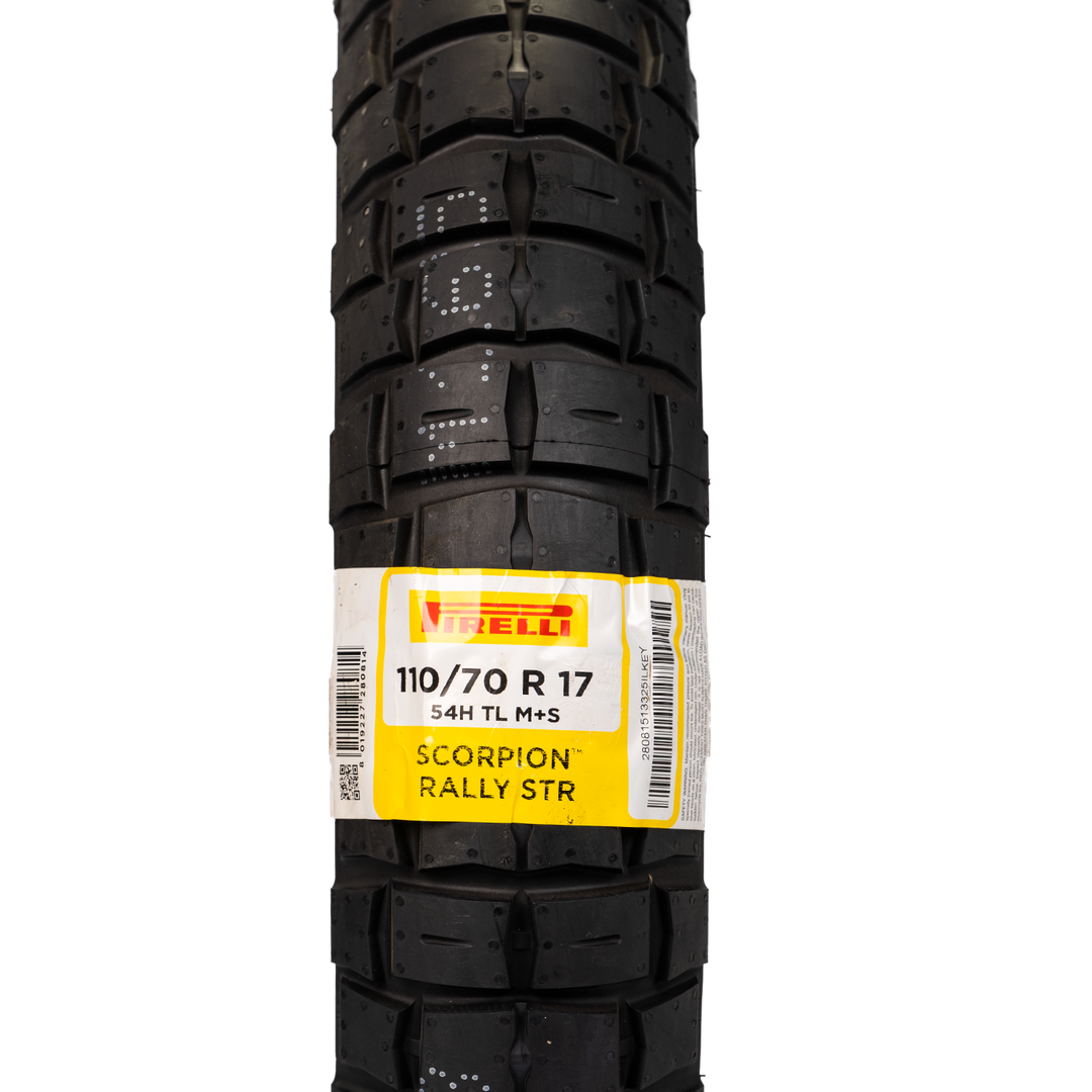 Llanta Pirelli 110/70R-17 SCORPION RALLY STR Delantera Sellomatic - Mundimotos