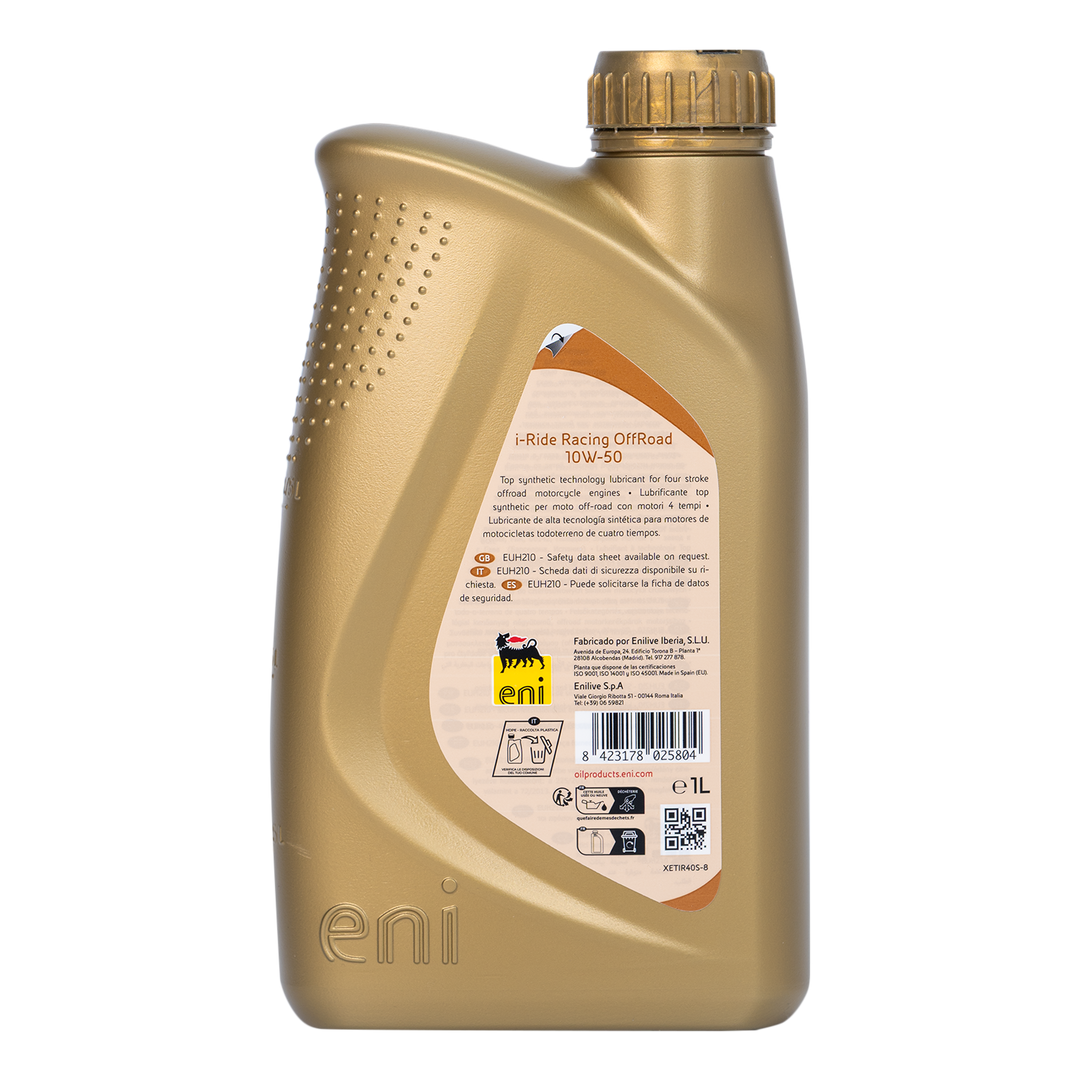 Eni 10W50 Synthetic Ride Racing 4-Stroke Engine Oil
