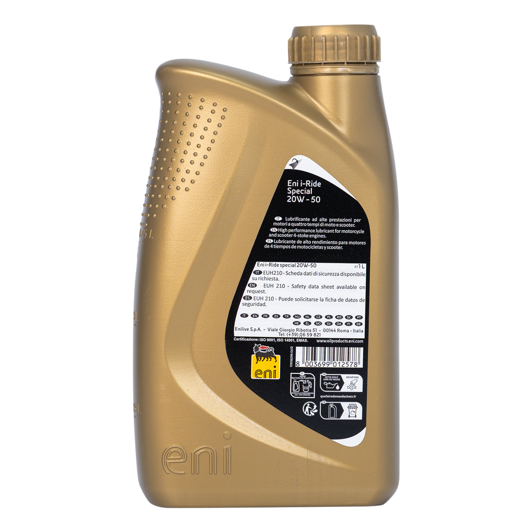 Aceite de Motor Eni 20W50 Mineral Ride Special 4 Tiempos