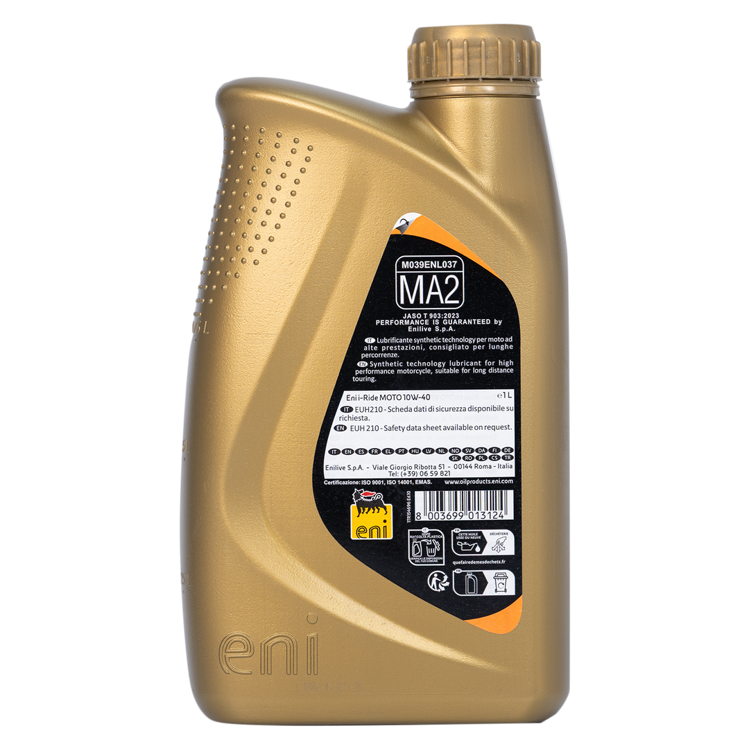 Eni 10W40 Semi-Synthetic Ride Street 4-Stroke Engine Oil
