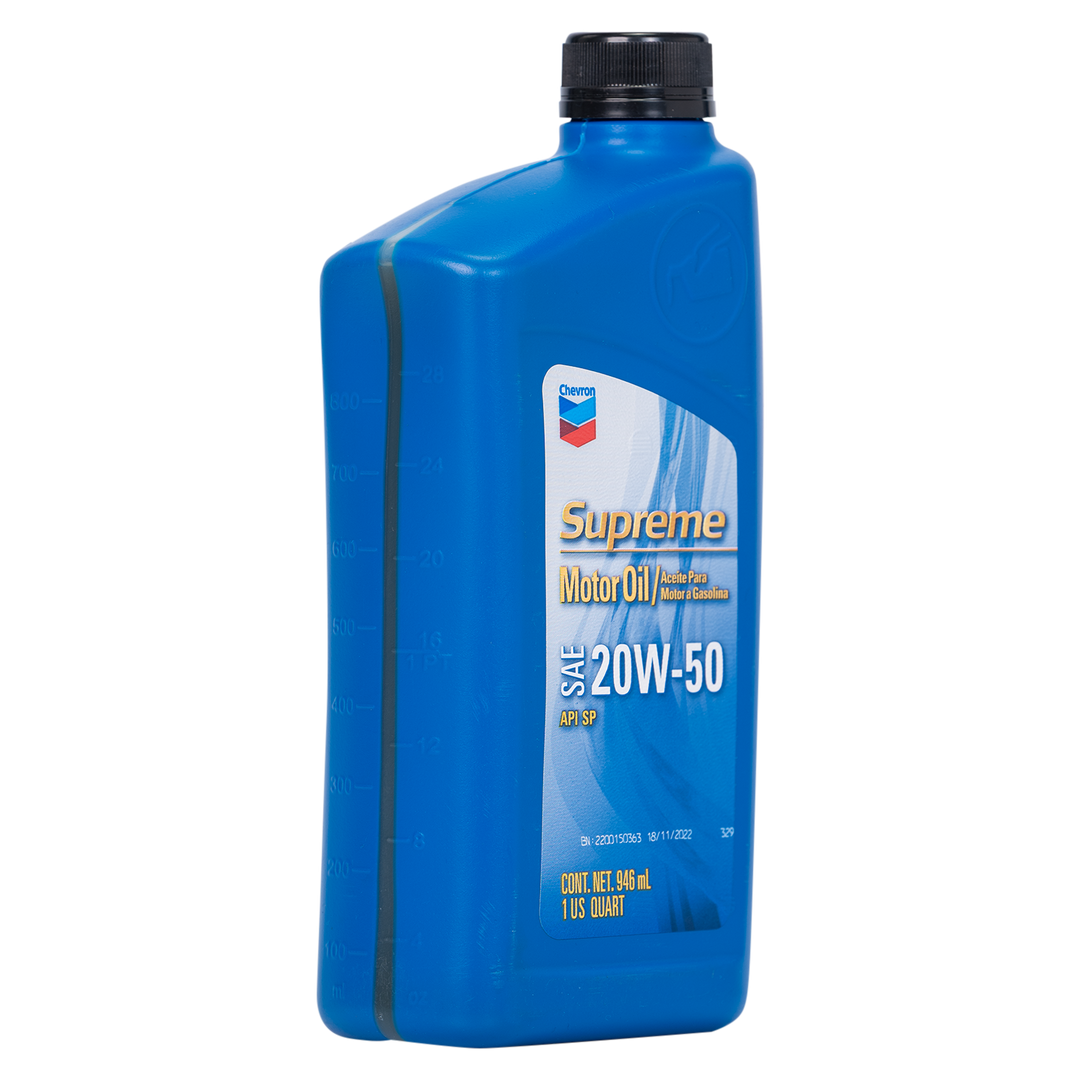 Aceite de Motor Chevron 20W50 Mineral Supreme 4 Tiempos