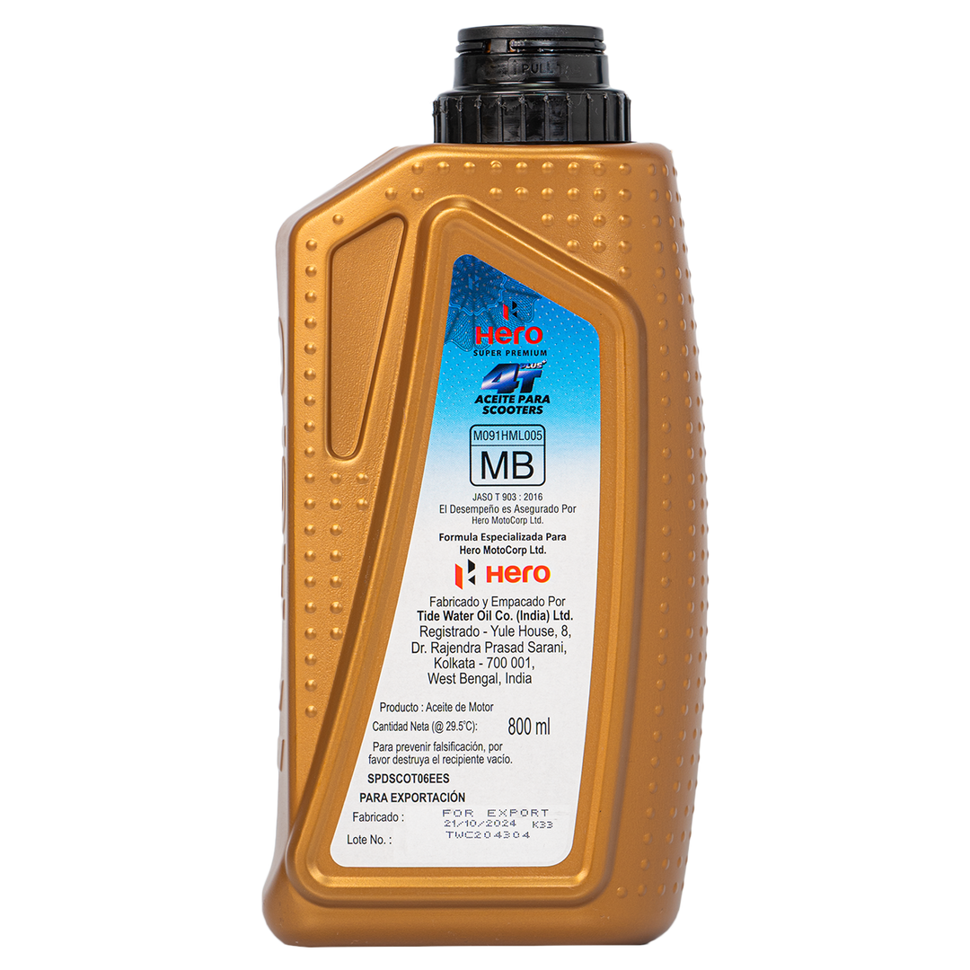 Aceite de Motor HERO 10W30 Scooter 800ML