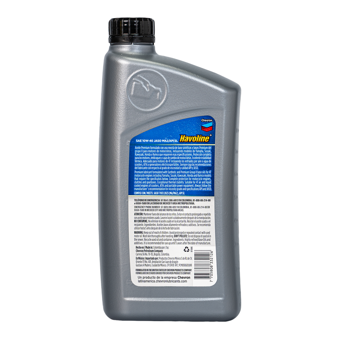 Aceite de Motor Havoline 10W40 Semisintético