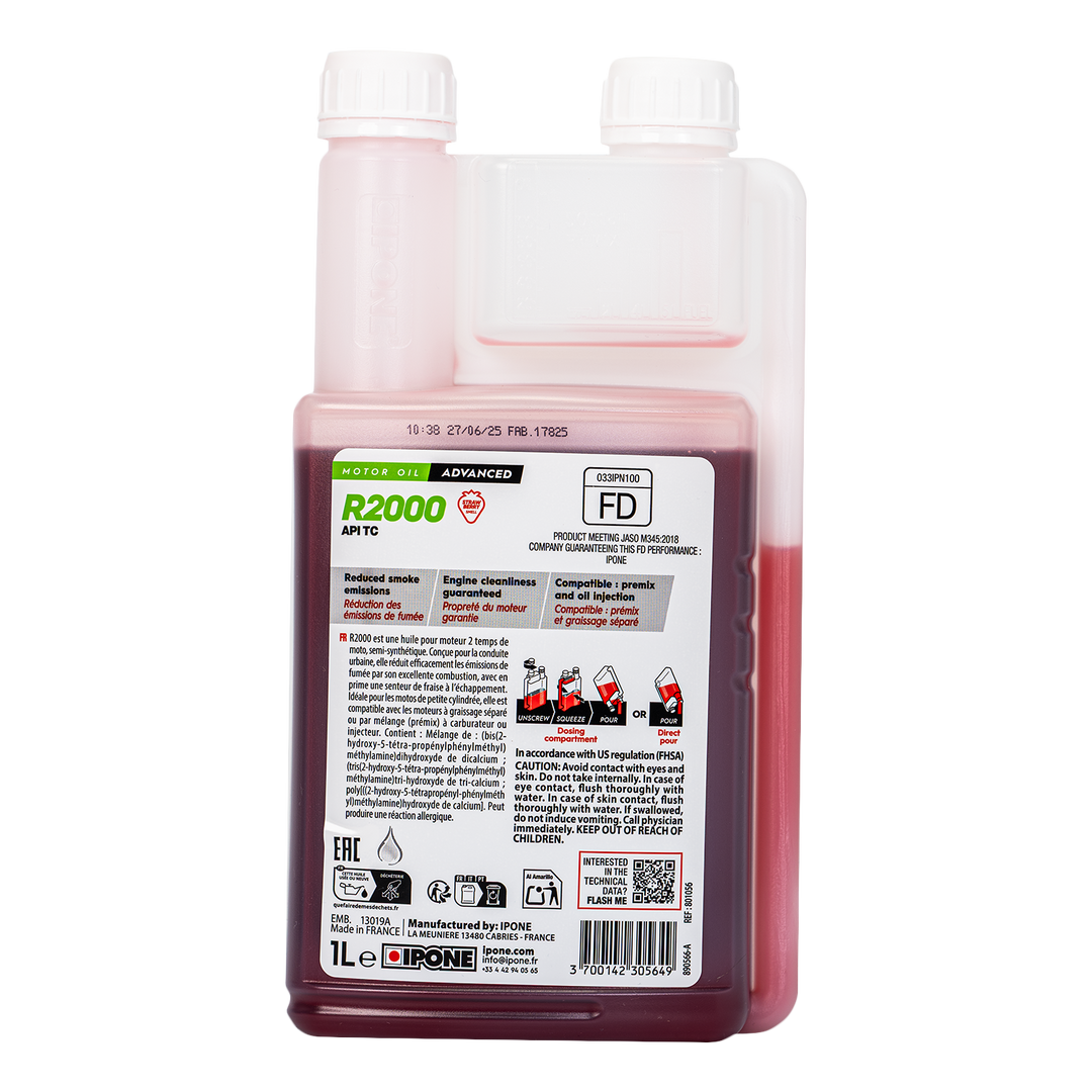 Aceite IPONE R2000 Rs 2 T Fresa Synthetic Plus 1 Litro