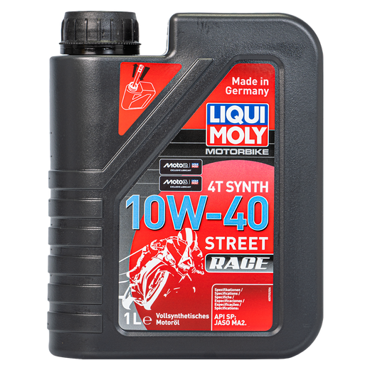 Aceite de Motor LIQUI MOLY 10W40 Sintetico Street Race 4 Tiempos