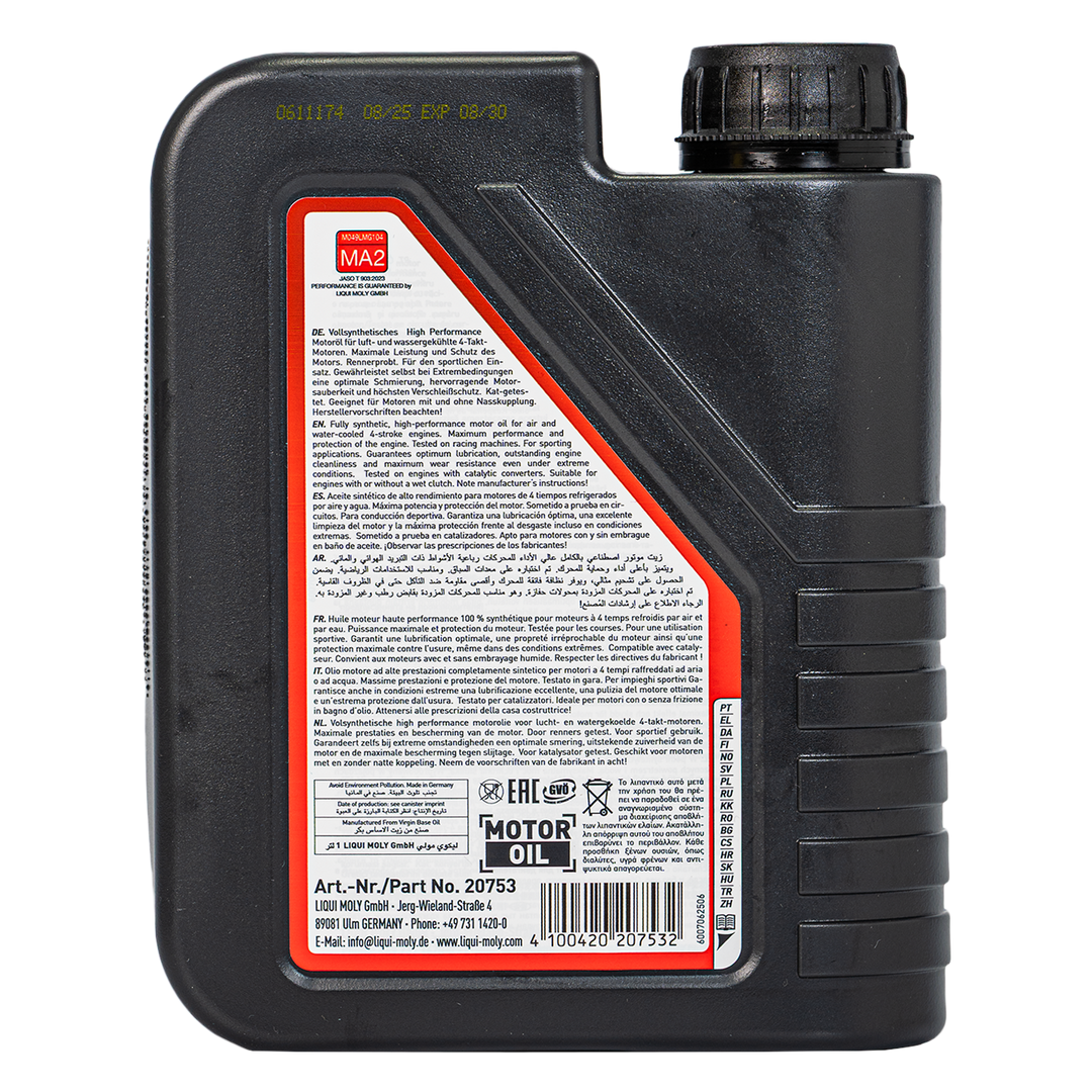 Liqui Moly 10W40 Synthetic Street Race 4-Stroke Engine Oil