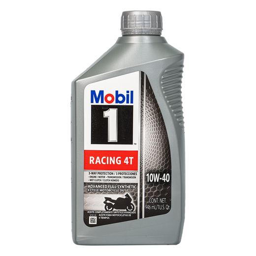 Aceite de Motor MOBIL 10W40 Sintético Racing 4 Tiempos