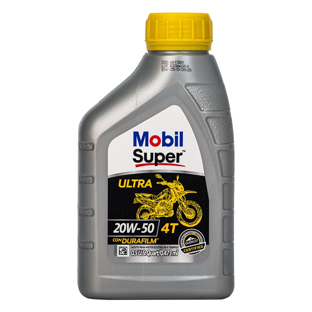 Aceite de Motor Mobil 20W50 Mineral Ultra 4 Tiempos Pinta