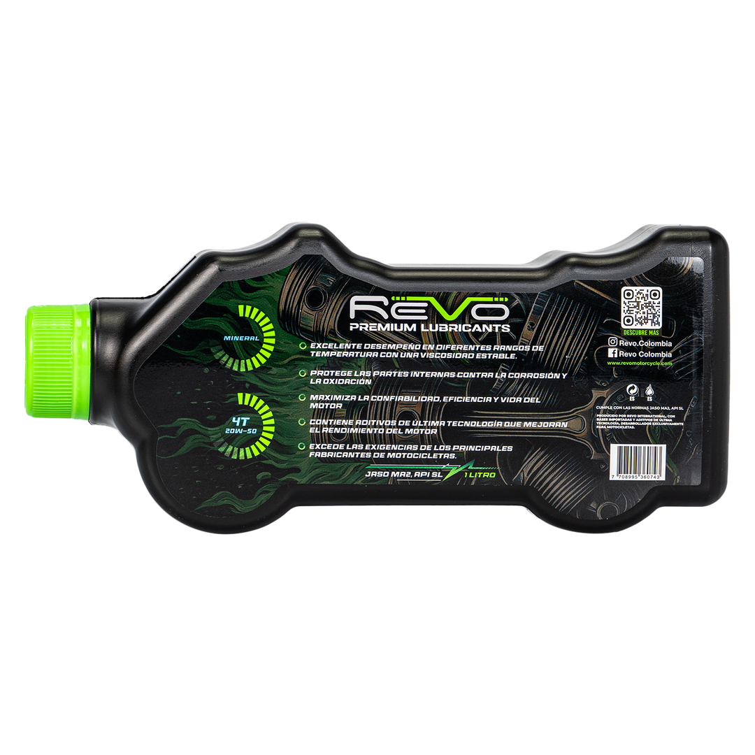 Aceite de Motor REVO 20W50 Mineral 1 Litro