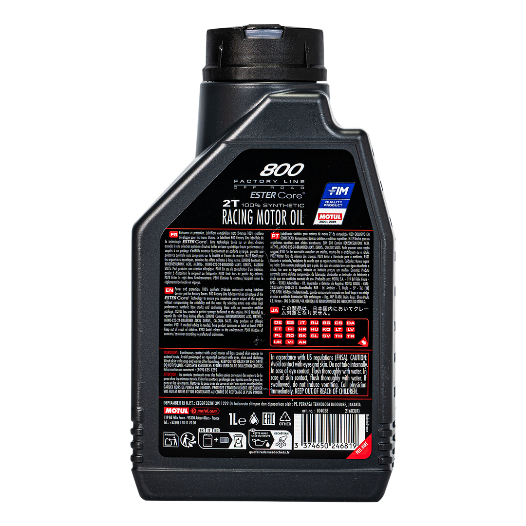 Aceite de Motor Motul Sintetico 800 Off Road 2 Tiempos
