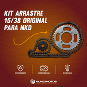 KIT ARRASTRE 15/38 AK125SL/NKD ORIGINAL - Mundimotos