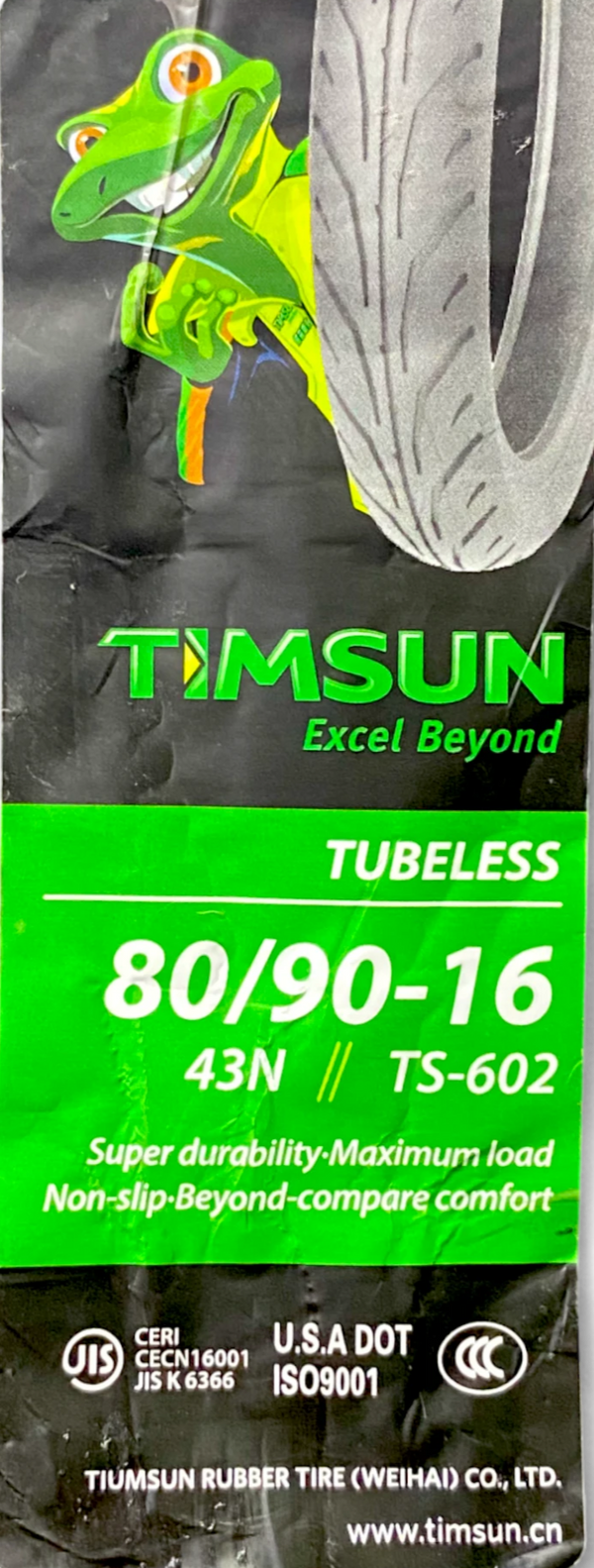 Llanta Timsun Ts602 80/90-16 Touring Sellomatic | Mundimotos