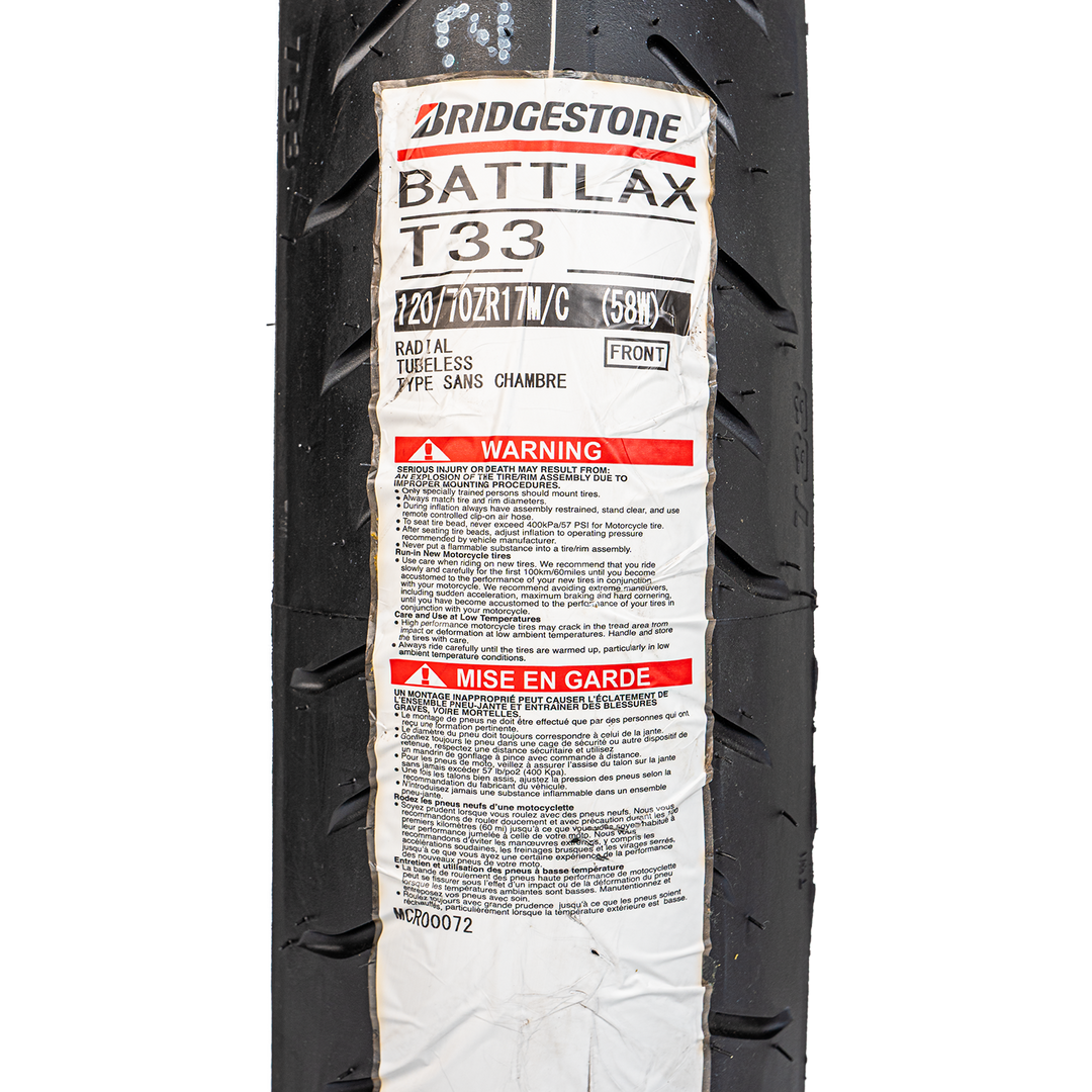 LLANTA  BRIDGSTONE 120/70ZR-17 BATTLAX TOURING T33