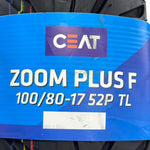 Cargar imagen en el visor de galería, Llanta para moto Ceat Zoom Plus 100/80-17 Delantera Sellomatic | Mundimotos