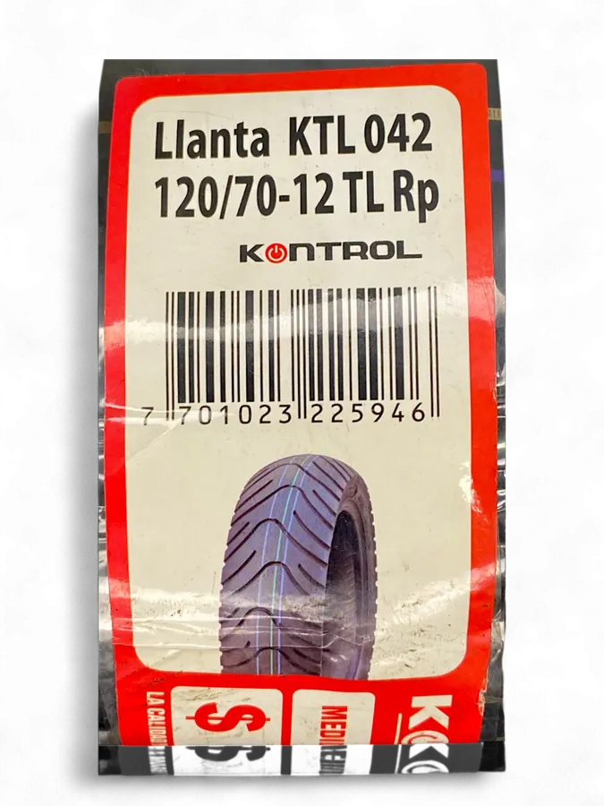 Llanta Kontrol Knt042 12070-12 | llantas para moto