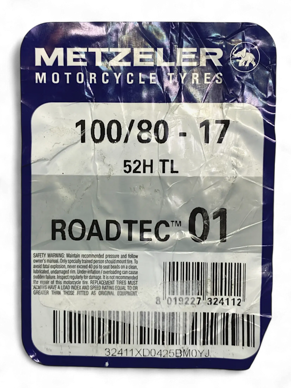 Llanta Metzeler Roadtec 01 100/80-17 Delantera Sellomatic - Mundimotos