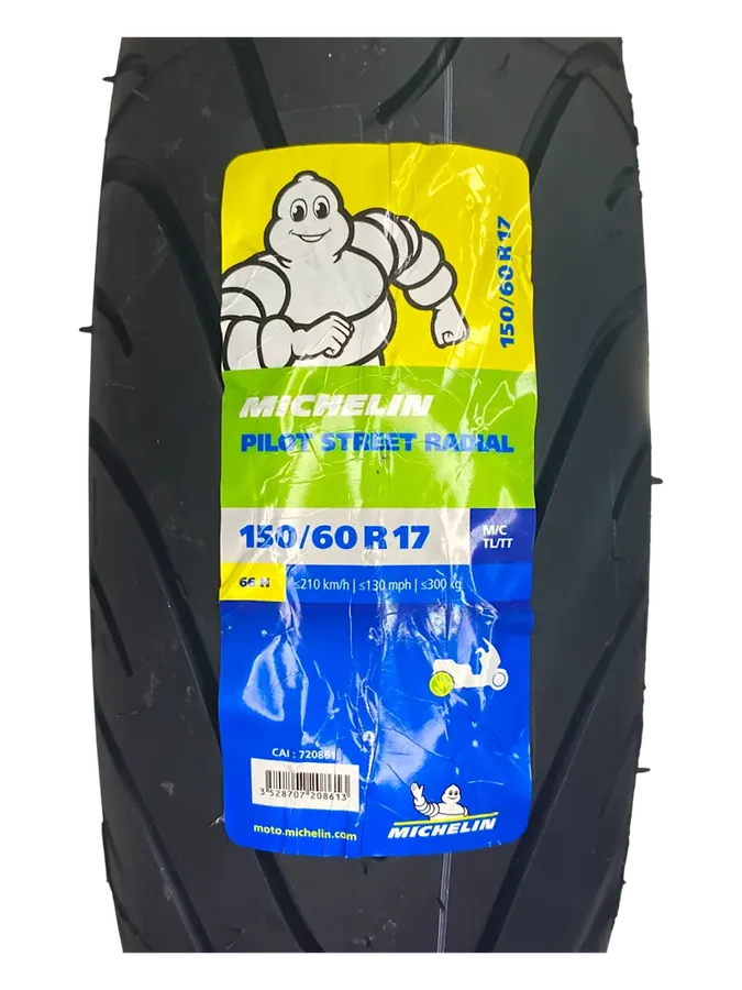 Llanta Michelin Pilot Street Radial 150/60R-17 Trasera-Mundimotos