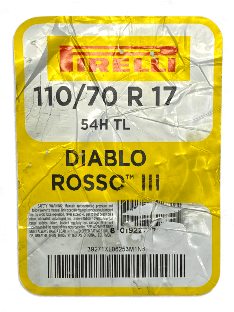 Llanta Pirelli Diablo Rosso 3 110/70R-17 Delantera Sellomatic - Mundimotos