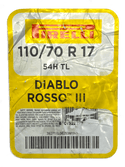 Llanta Pirelli Diablo Rosso 3 110/70R-17 Delantera Sellomatic - Mundimotos