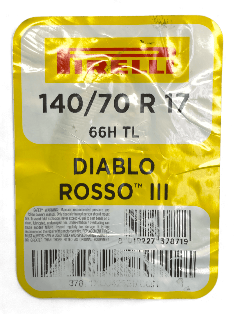 Llanta Pirelli Diablo Rosso 3 140/70R 17 Trasera Sellomatic - Mundimotos