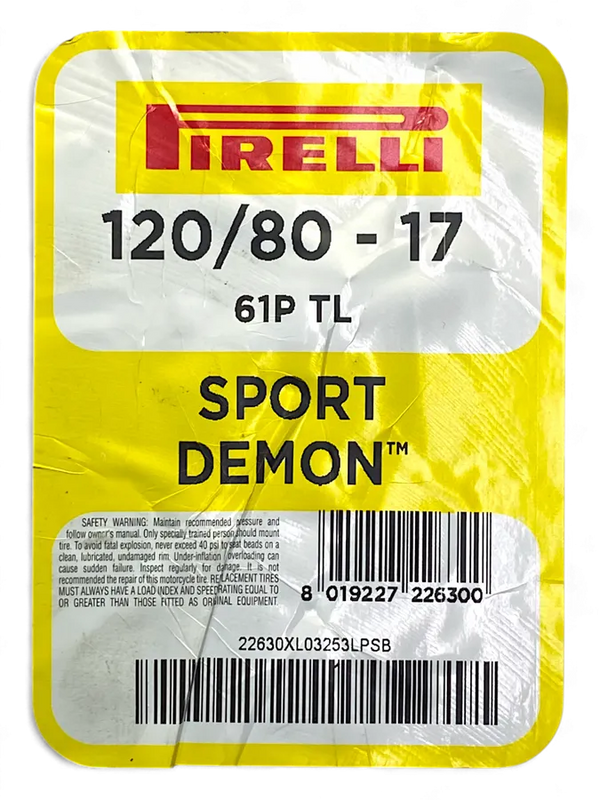 Llanta Pirelli Sport Demon 120/80-17 | llantas para moto Mundimotos