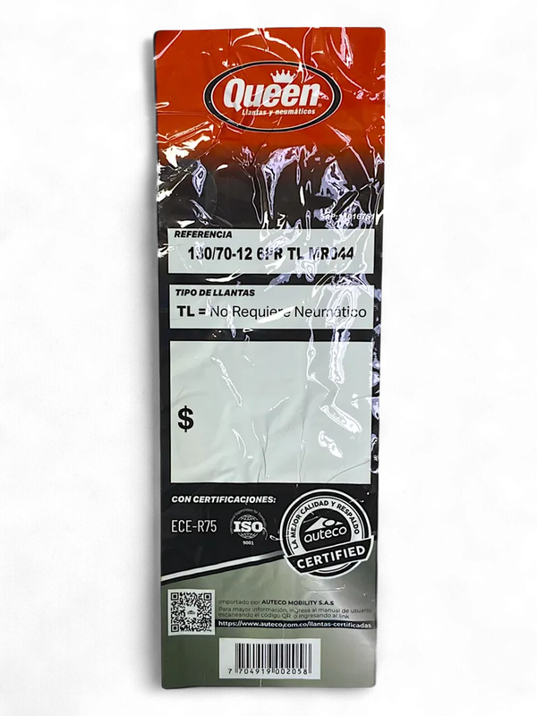 llanta Queen Tire Mr044 130/70-12 - llantas scooter