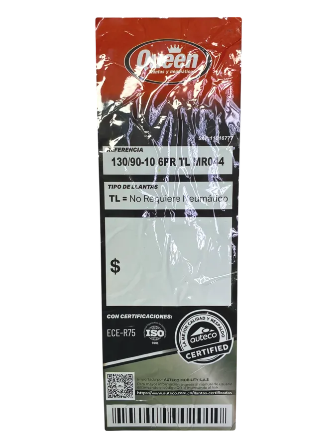 Llanta Queen Tire Mr044 130/90-10  | Mundimotos