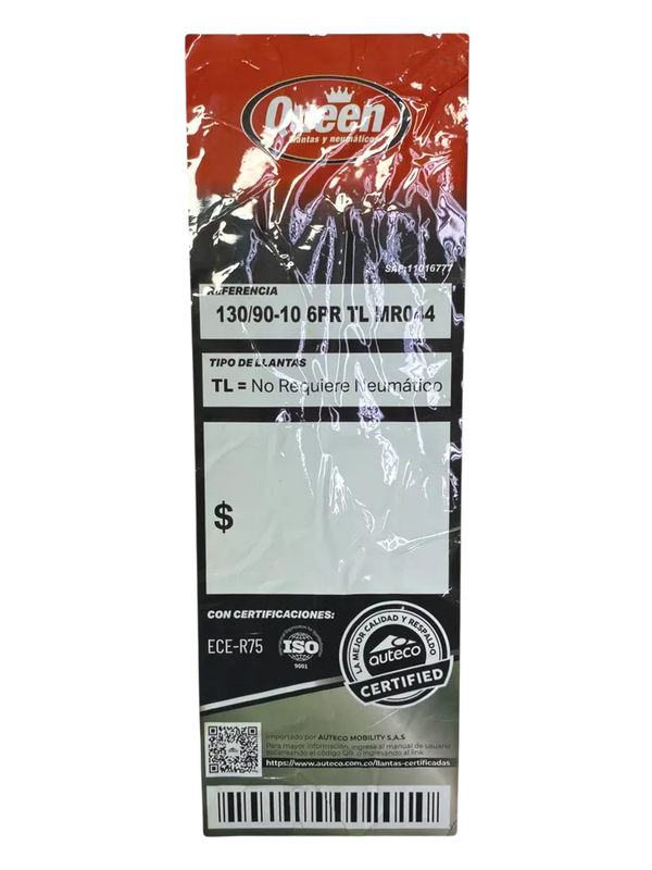 Llanta Queen Tire Mr044 130/90-10  | Mundimotos