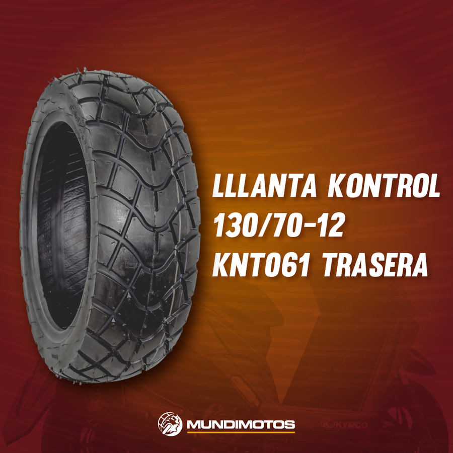 Llanta Kontrol 130/70-12 Knt061 Trasera Tl Original - Mundimotos