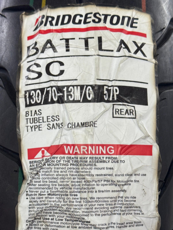 Llanta Bridgestone Battlax SC 130/70-13 57P TL Trasera